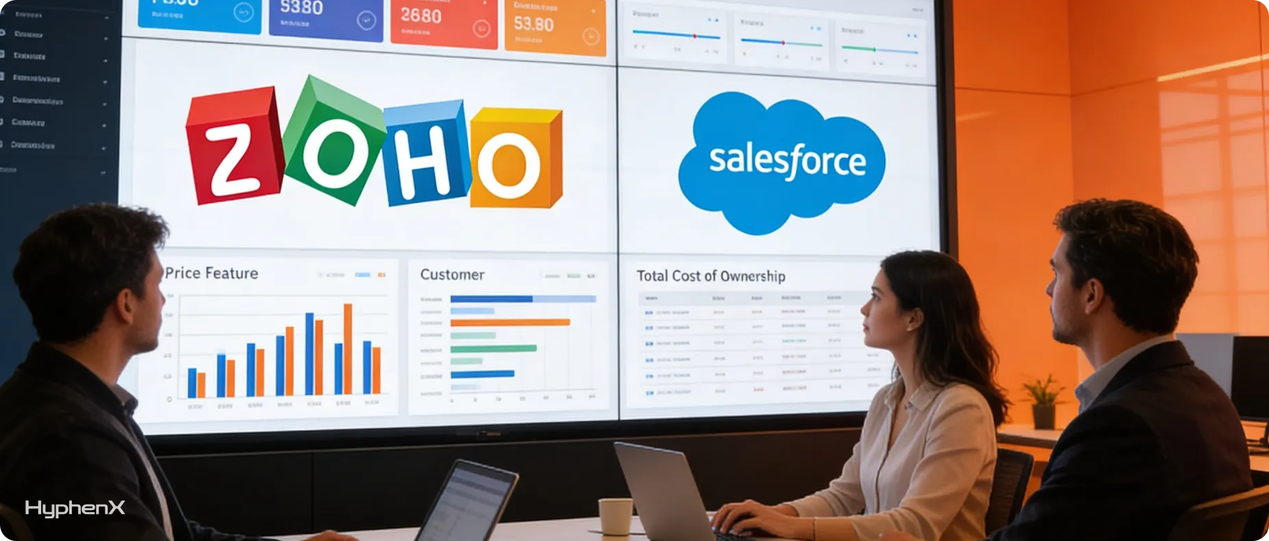 Zoho vs Salesforce CRM pricing, features, and total cost of ownership