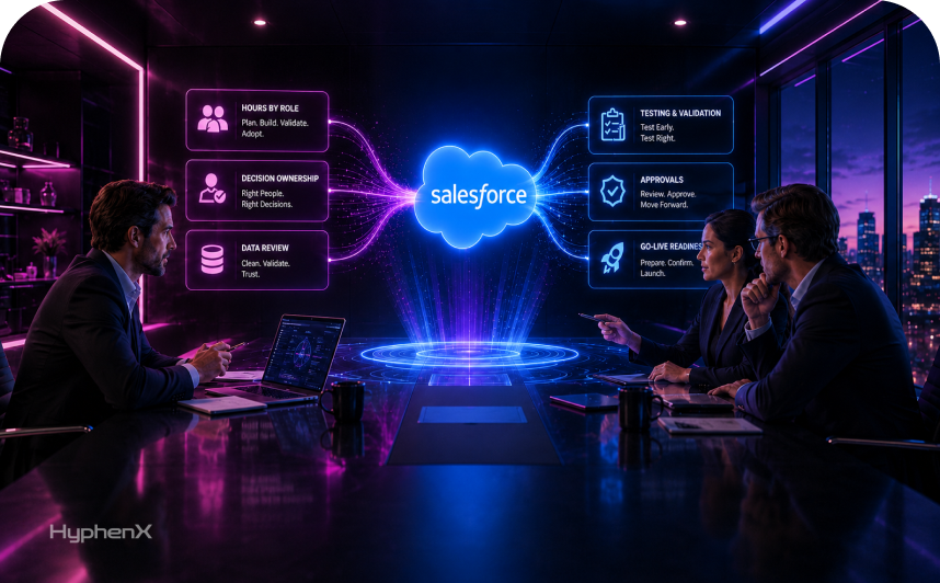 What Your Team Has to Do During a Salesforce Implementation (Hours by Role)