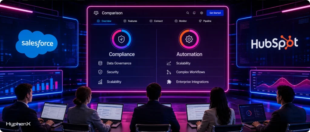 salesforce vs hubspot by industry