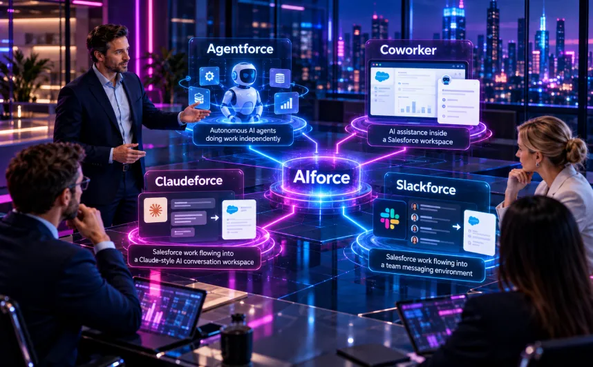 Agentforce vs Agentforce Coworker vs Claudeforce vs Slackforce Which One Do You Need