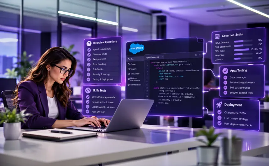 Salesforce Apex Developer Interview Questions and Skills Tests