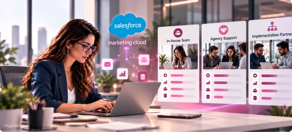 Marketing Cloud Agency, Implementation Partner or In-House Team: Cost and Capability Compared